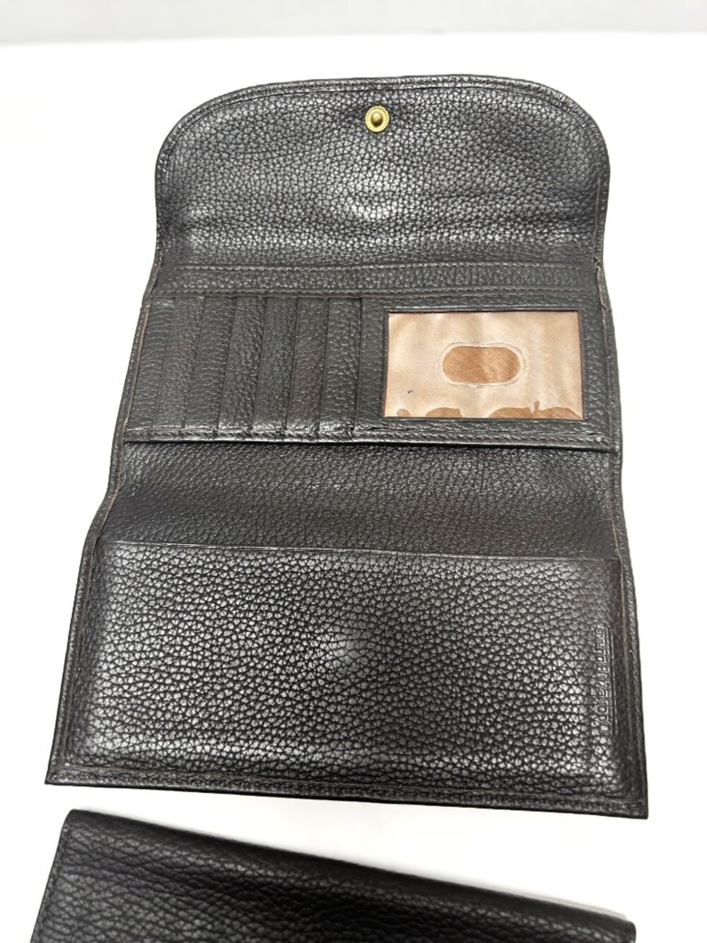 Dooney & Bourke dark brown leather wallet NWOT with check register - Picture 6 of 9